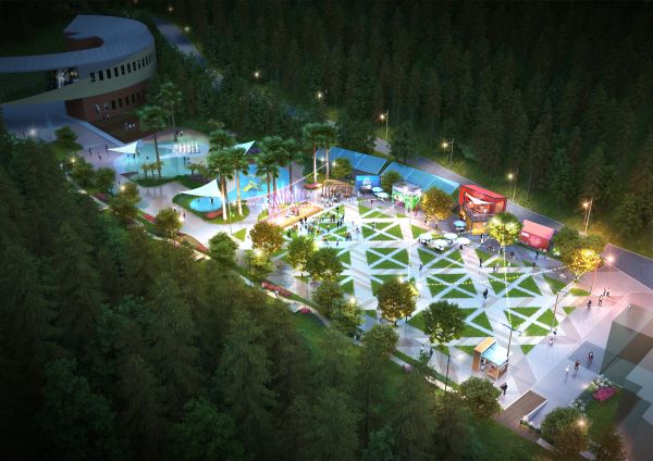 다이나믹광장 야경 조감도