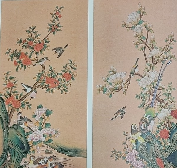 화조도 가리개 (40x90cm)